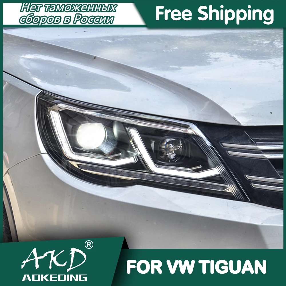 

Headlights For VW Tiguan 2009-2012 DRL Daytime Running Lights Head Lamp LED Bi Xenon Bulb Fog Lights Tuning Car Accessories
