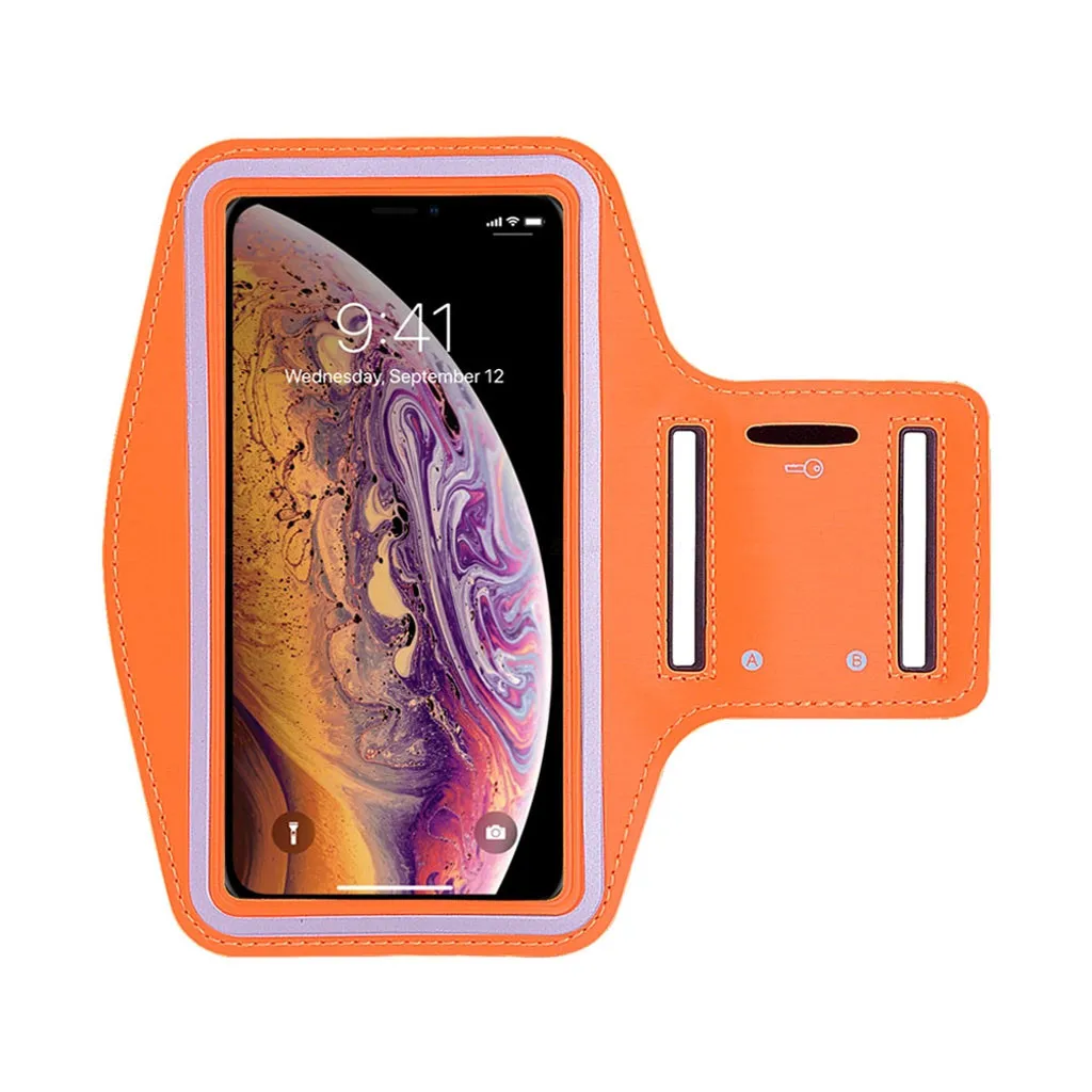 Orange Стиль чехол для телефона на руку Чехол спортивные для занятий в тренажёрном зале и беговых тренировок на руку, браслет для iPhone 11 Pro Чехол - Цвет: Orange