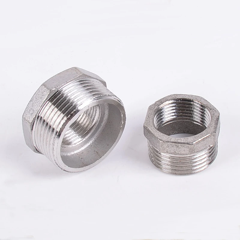 

1/8" 1/4" 3/8" 1/2" 3/4" 1" SS304 stainless steel Pipe Reducer Fittings Hex Reducing Bushing Male To Female Thread Pipe Fitting