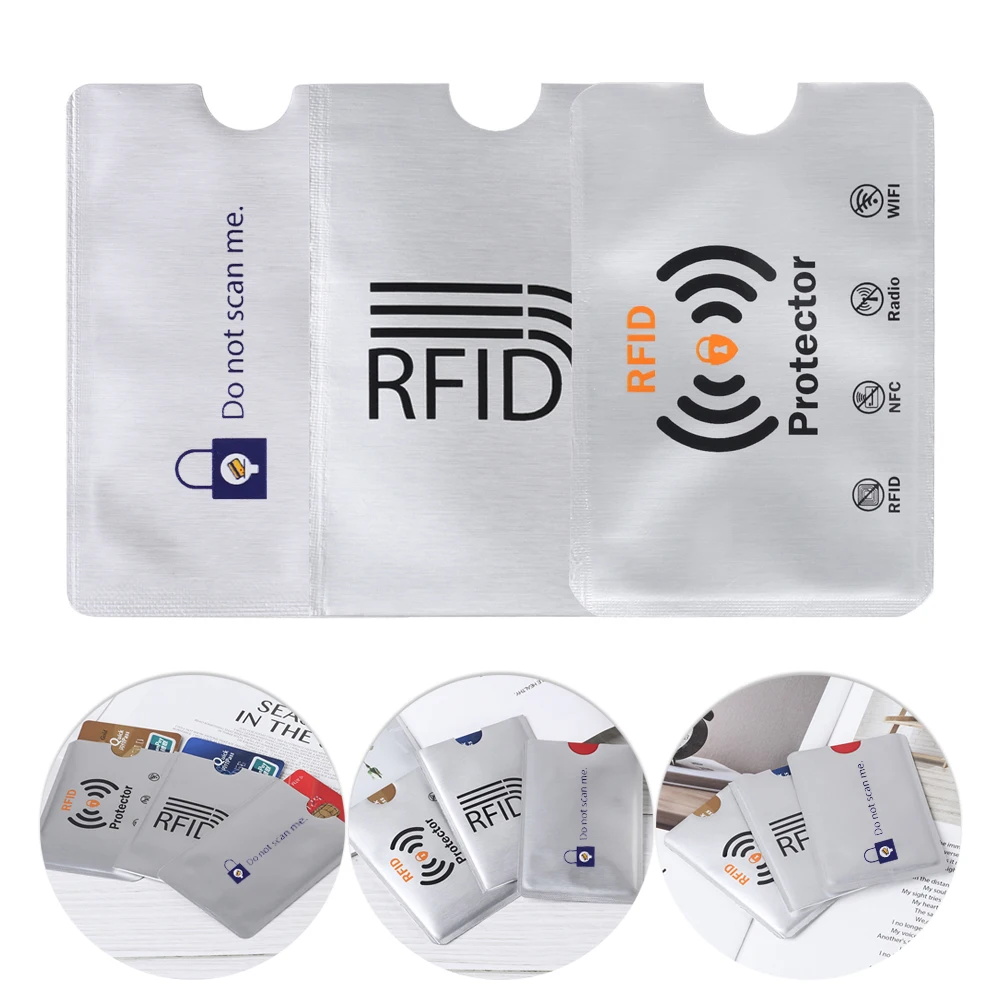 10 шт Противоугонный с защитой от RFID, для карт протектор рукав для предотвращения сканирования неавторизованного сканирования держателя карты аксессуары