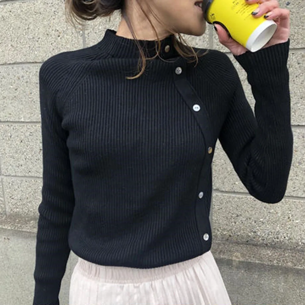 

Женский трикотажный свитер Zoulv, новинка осень-зима 2021, Женский однотонный яркий облегающий свитер с высоким воротником