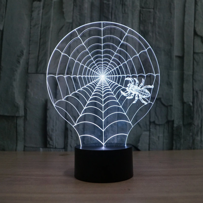 Реквизит для страшвечерние на Хэллоуин Красочный ночник искусственные пауки