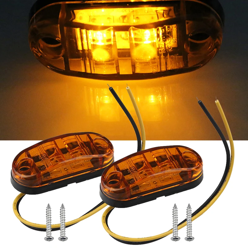 Светодиодные Габаритные огни для грузовика 2 шт. 12 В 24 В|12v car led lamp|car lightlights style |