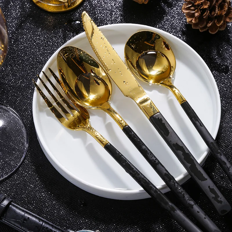 Горячая Распродажа столовые приборы ножи вилки ложки Wester кухонная посуда из