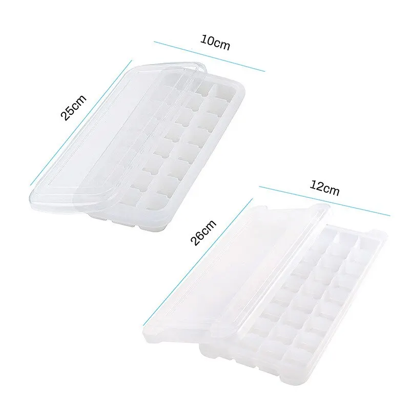 

1PC 24/36 Grid Food Grade Silicone Ice Tray Home with Lid DIY Ice Cube Mold Square Shape Ice Cream Maker Kitchen Bar Accessories