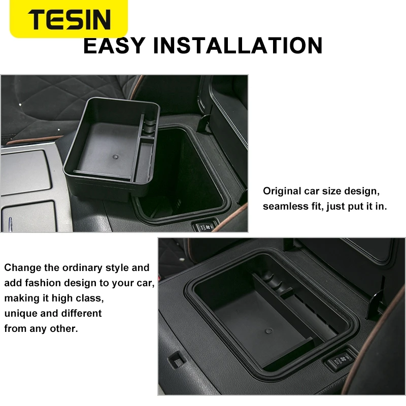TESIN Car Inner Armrest Storage Box Cover for Nissan Patrol Y62 2017+ Interior Parts Accessories | Автомобили и мотоциклы