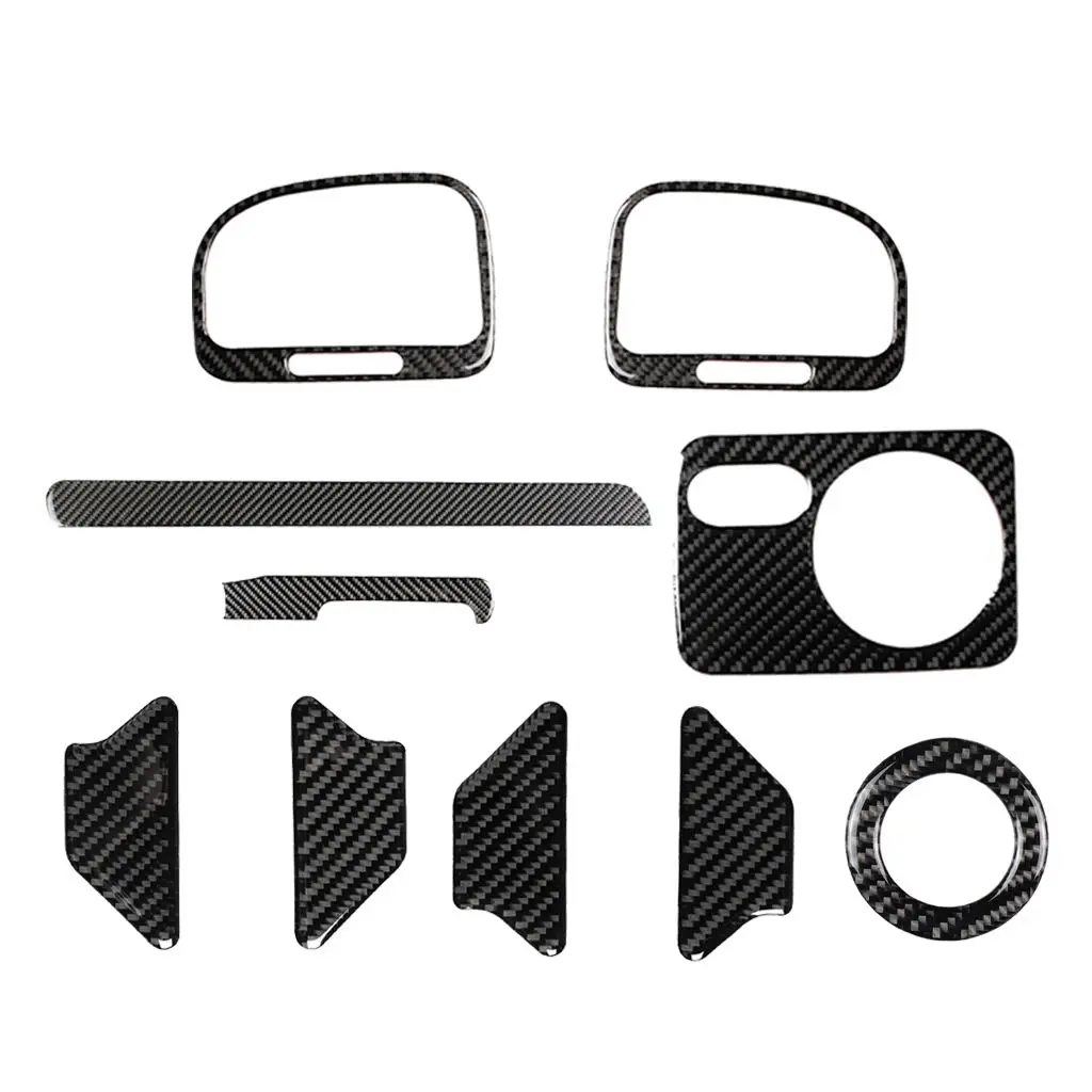 

Car Interior Headlights Air Outlet Steering Wheel Center Ring Carbon Fiber Anti Scratch Sticker Trim for VW Golf 6 2008-2012