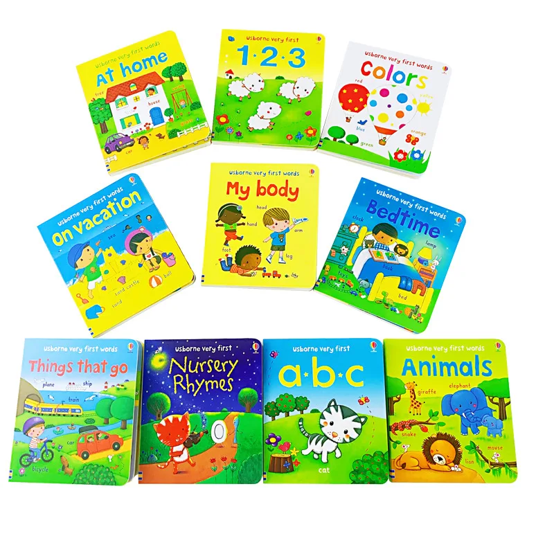 10 шт./компл. английские книги Usborne очень первые слова Книга в твердом переплете