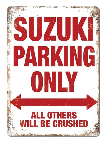 

Suzuki Parking Only Tin Sign art wall decoration,vintage aluminum retro metal sign