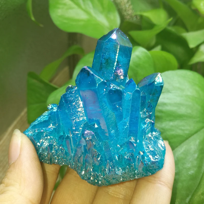1pcs Natural crystal quartz Rare beautiful flame aura quartz crystal cluster Ore Mineral Healing Specimens Random delivery