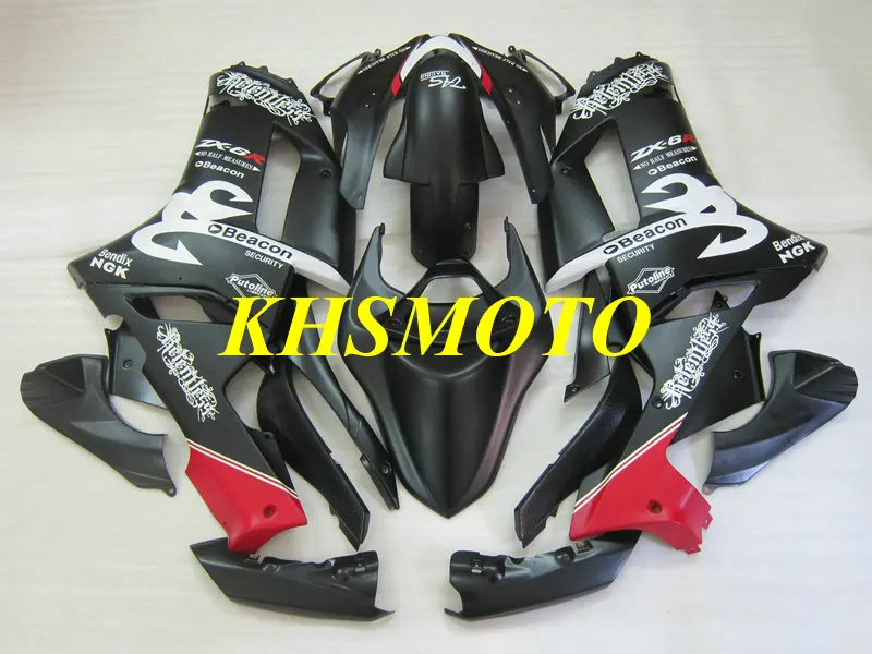 Комплект обтекателей под давлением для KAWASAKI Ninja ZX6R 636 07 08 ZX 6R 2007 2008 ABS белый черный