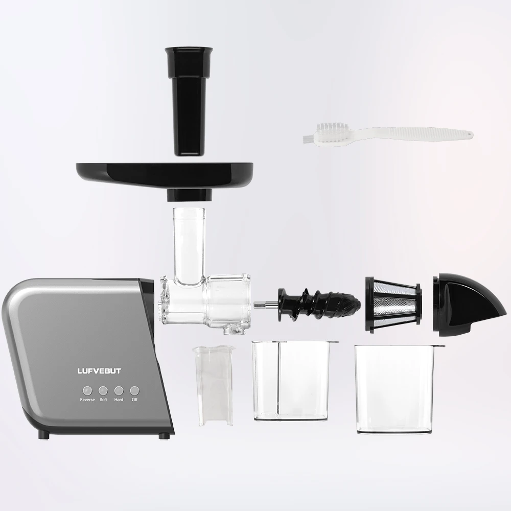 

LUFVEBUT Masticating Juicer Machine,Slow Juice Extractor with Reverse Function, Cold Press Juicer Machines with Quiet Motor