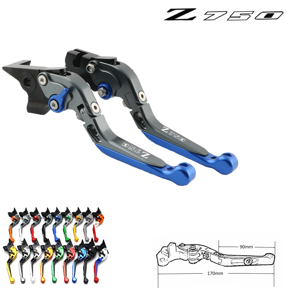 

For Kawasaki Z750 Z 750 Laser Logo (non-Z750S models) 2004 2005 2006 CNC Fold and Expand Motorcycle Brake Clutch Lever