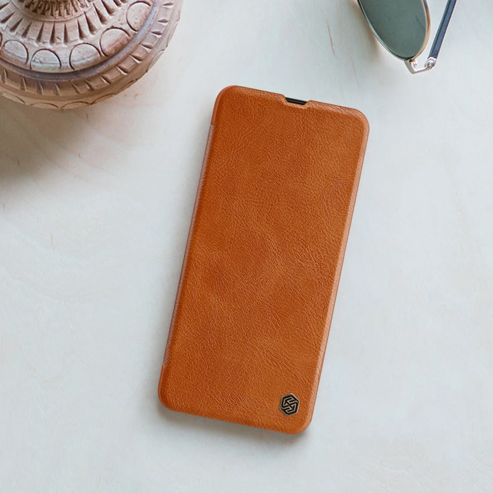 

For Samsung Galaxy A70s Case Nillkin Qin PU Leather Flip Cases Cover For Samsung Galaxy A70s Flip Case Cover With Card Bag