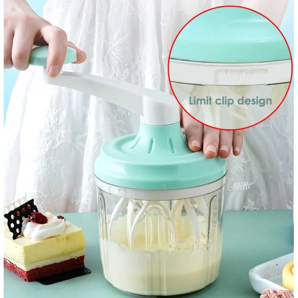 1200ml Manual Plastic Cream Egg Beater Hand Crank Fast Mixer Kitchen DIY Baking Made Tool | Дом и сад