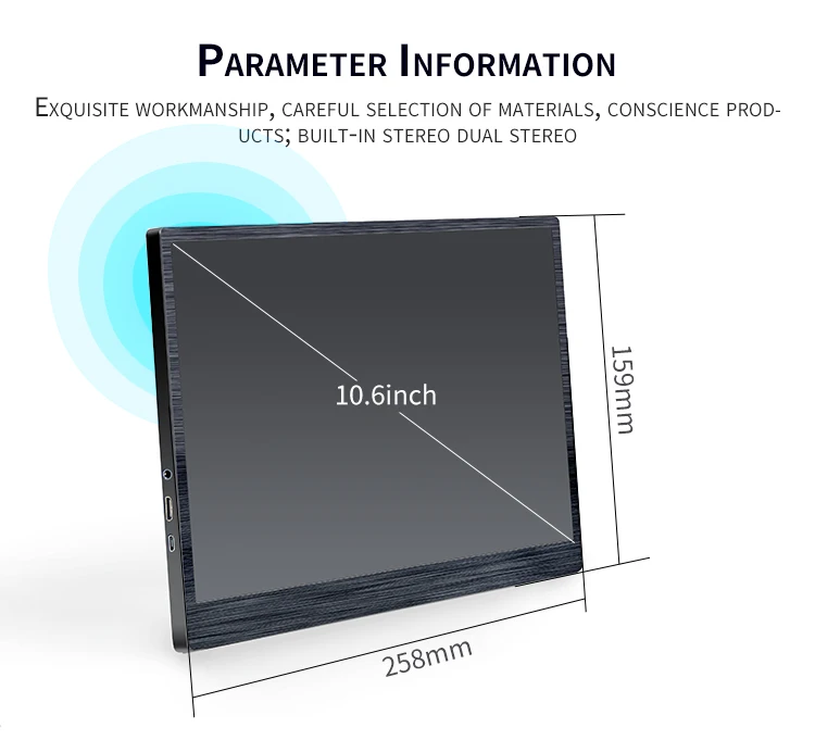 저렴한 10 인치 휴대용 모니터 라즈베리 파이 4 IPS 디스플레이 게임 노트북 PS4 X 박스 시리즈 X 스위치 미니 HDMI 화면 모바일 모니터