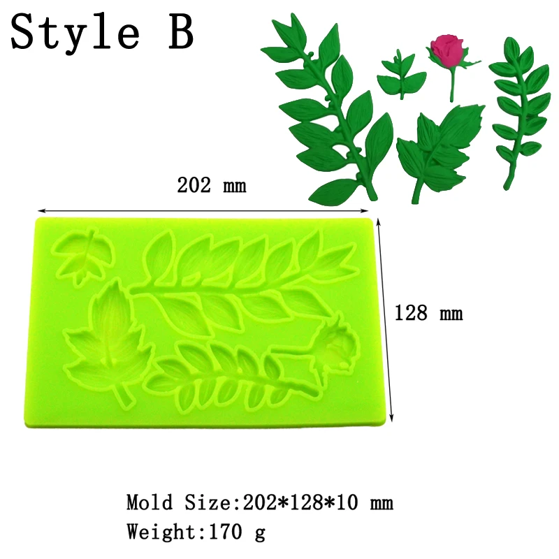 Meibum 2 типа форма для торта в виде лепестков розы с узором листьев свадебная паста