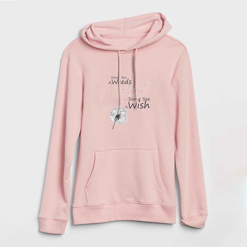 

Women Cotton Hoodies Dandelion Print Plant Fashion Long Sleeve Womens Graphic Tops Ladies Print Lady Sweatshirt Female Clothing