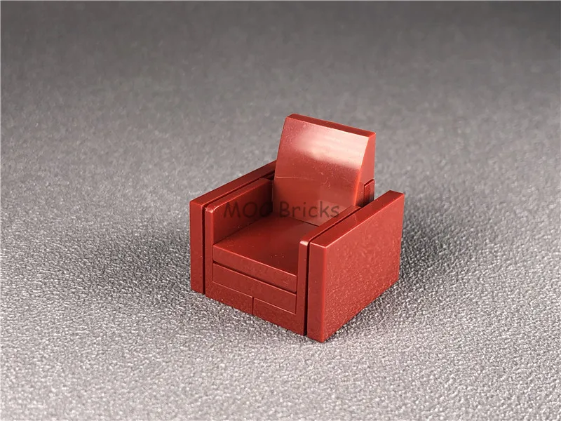 2 компл./лот кубики MOC домашняя мебель темно красное кресло одиночный Диван Набор