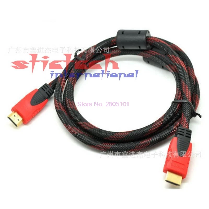 

by dhl or ems 500 pcs High quality Speed 5ft 1.5M plated 1.4V HDMI Cable male to male adapter M/M 1080p 3D for HD TV LCD LED PS3