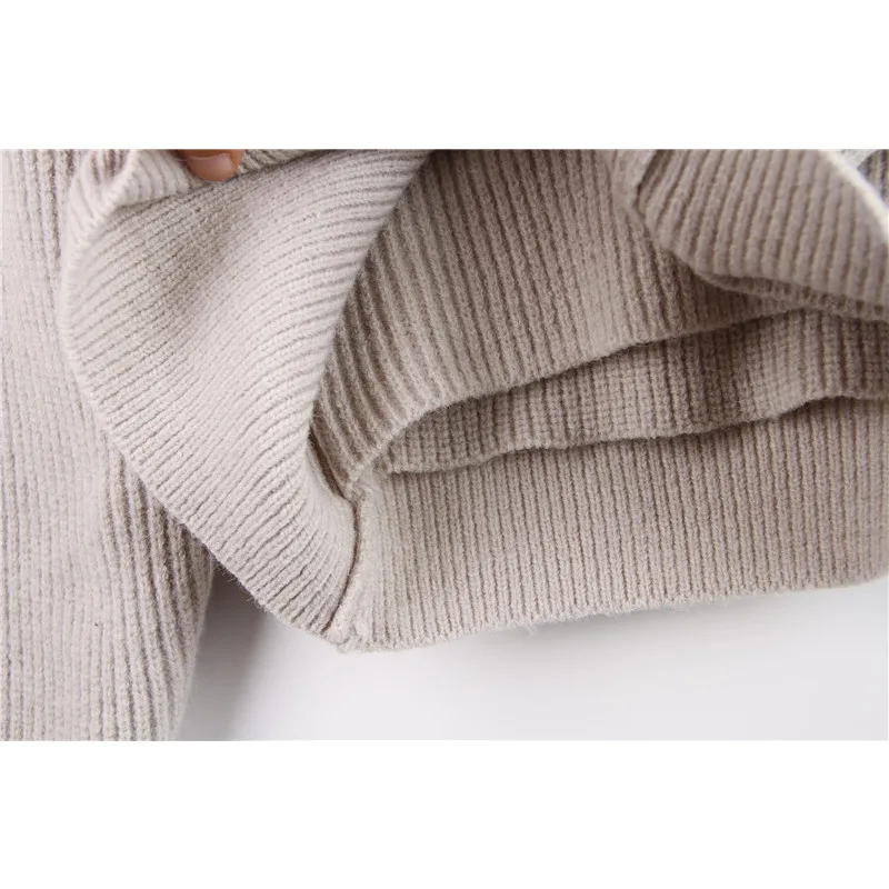

DEAT 2021 New Women Fashion Loose Solid Color Hooded Collar Fake Two-piece Diamond Zipper Knitted Sweater Autumn Winter 7E1054