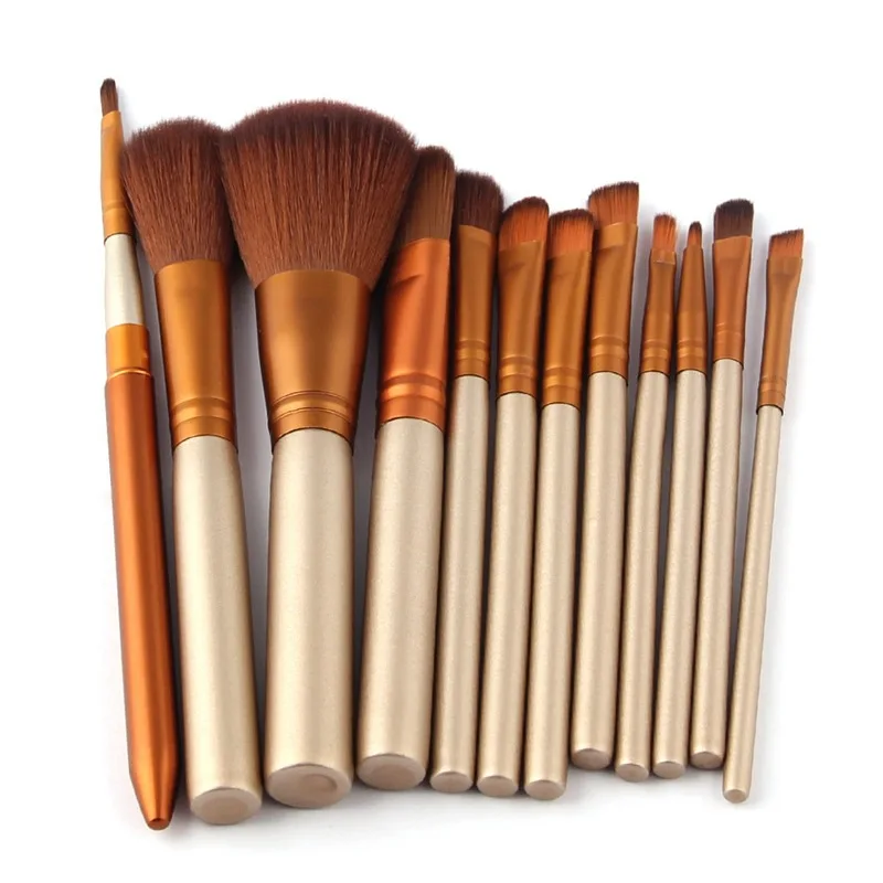 

Makeup Brush 12 golden tin box Makeup Brush set