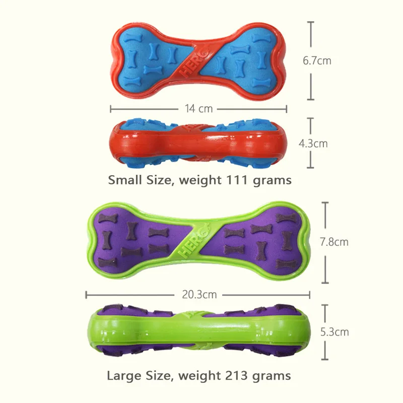 Игрушки для собак CAITEC пищащие палочки и костяные зубчатые пружины подходят
