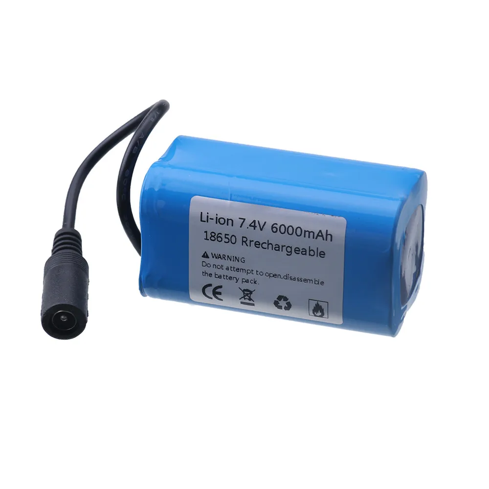 

7.4v battery for T188 T888 2011-5 RC Fish Finder Smart Fishing Bait Boat Parts 18650 2s 7.4V 6000mah lipo battery with charger