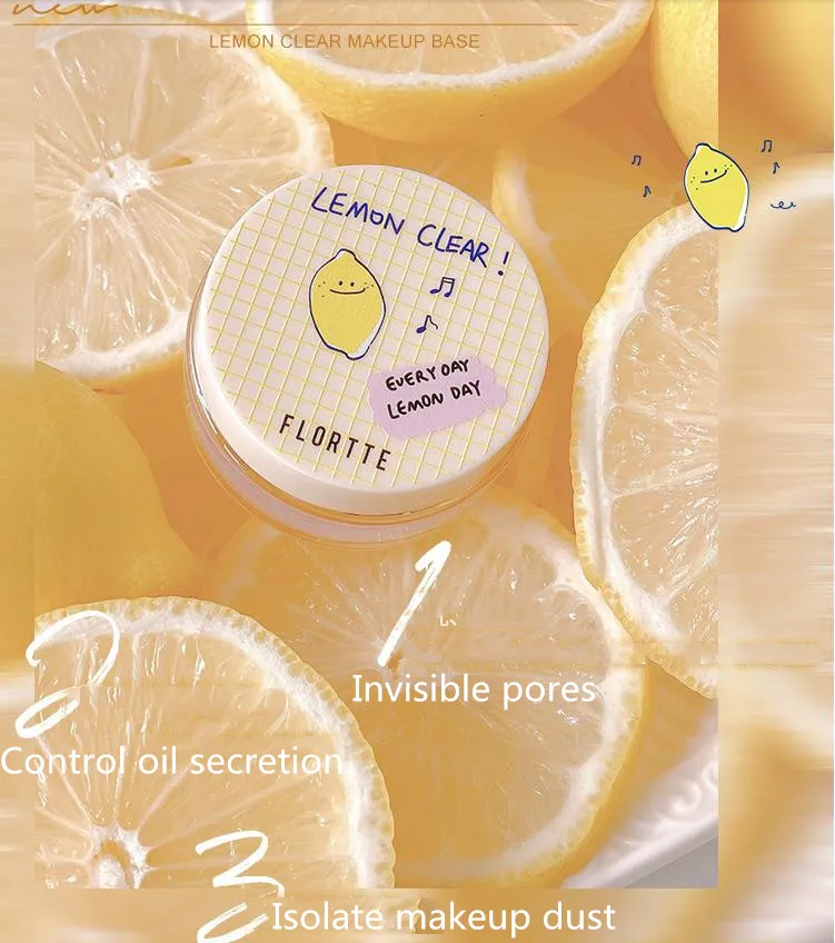 FLYPTE Pore Primer Face Base Cream, Limão