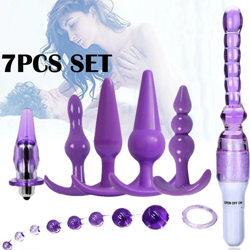 7pcs Set Dildo Vibrator For Women Anal Bead Butt Plug Adult Sex Toys Couples Masturbator Clitoris Stimulator Exotic Shop - купить по