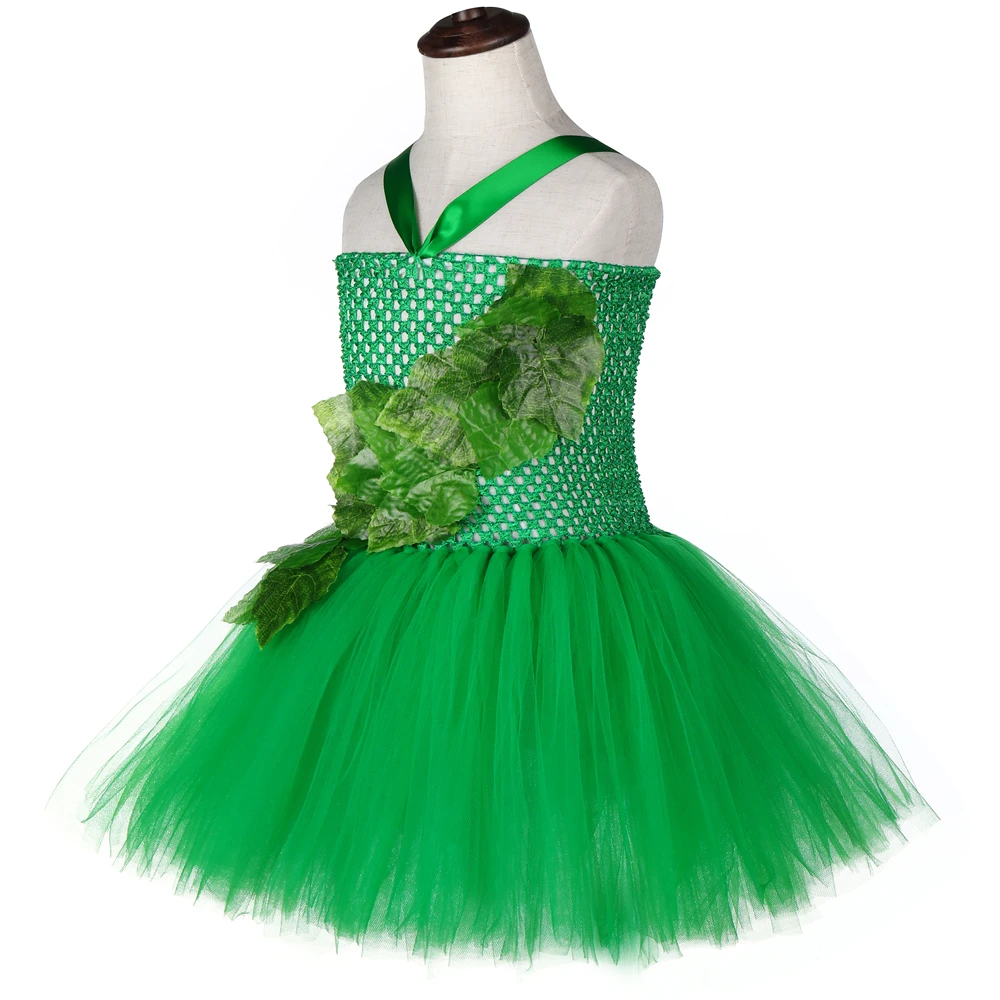 Poison Ivy Tutu Dress Emerald Green Fairy Girls Birthday Party Child Fancy Kids Carnival Halloween Cosplay Costumes | Детская одежда и