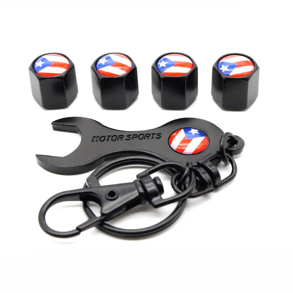 5 шт./компл. флаг Пуэрто Рико противоугонная эмблема колпачки воздушных клапанов