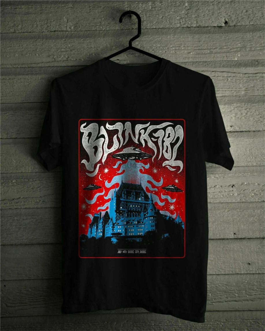 Blink 182 Enema Tour 2019 футболка Квебек город Канада Летний стиль повседневная одежда -