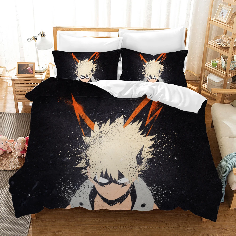 Постельное белье с аниме набор пододеяльников наволочки одеяло комплекты