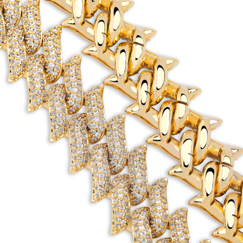 Большая кубинская цепочка TOPGRILLZ Майами с застежкой сверкающее ожерелье из