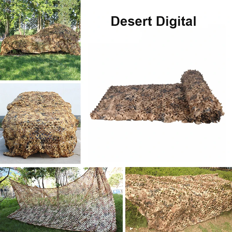 

Military Hunting Camouflage Net Tear-Resistant Polyester Oxford Camo Netting Car Awnings Sun Shade Outdoor Camping Tourist Tent