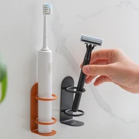 wall mounted toothpaste holders punch free electric toothbrush stand rack bathroom shaver iron shelf organizer for oral b bayer