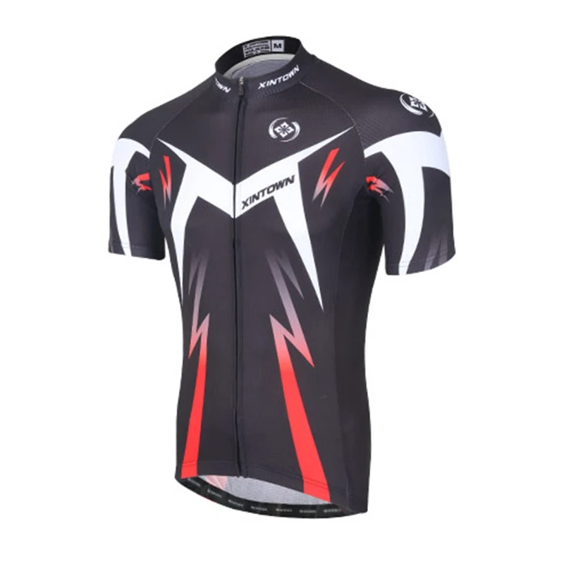 

XINTOWN Men's Cycling Jersey Set Quick-Dry Bicycle Short Sleeve Breathable Bike Shirt with 3D Cushion
