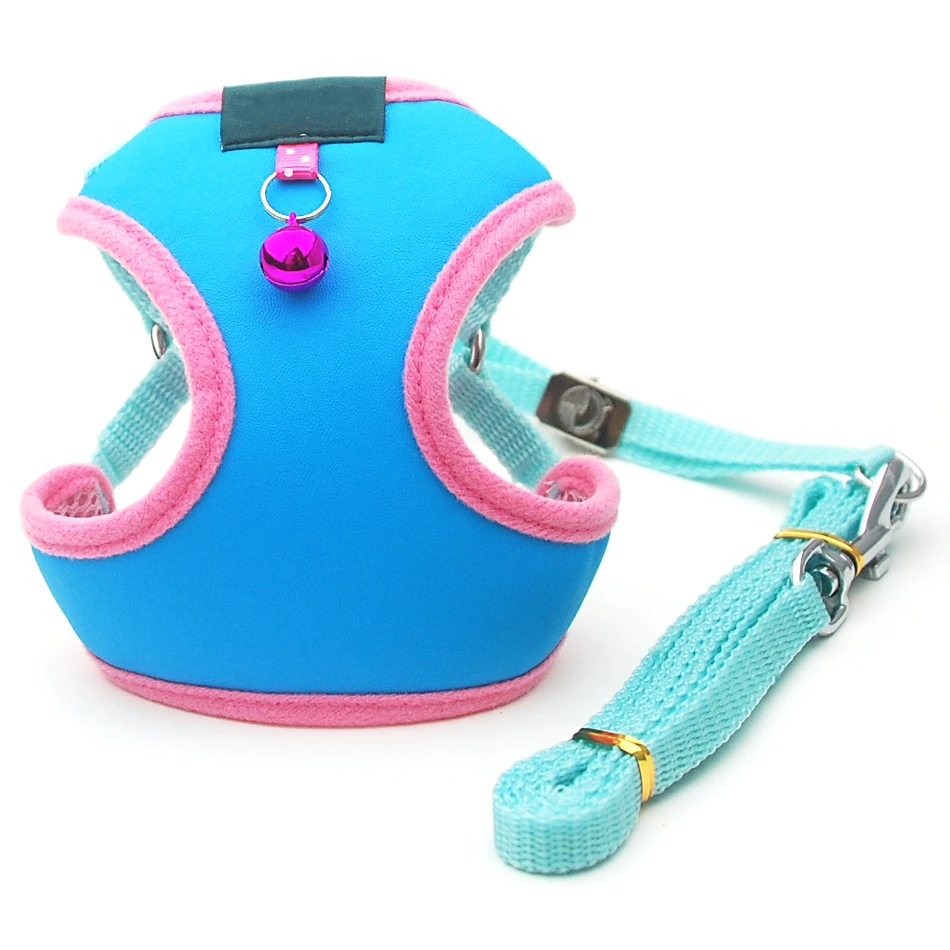 Мягкая шлейка для домашних питомцев с колокольчиком защитный ошейник