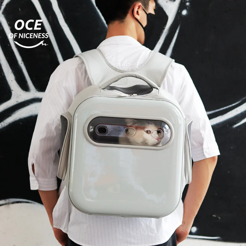 

Сумка-переноска для путешествий на открытом воздухе, компактный вместительный рюкзак для переноски кошек, для маленьких собак, роскошные с...