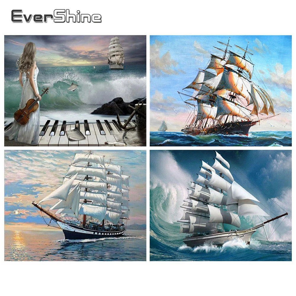Алмазная живопись Evershine бриллиантовая мозаика с полным заполнением квадратная