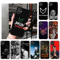 rauw alejandro singer black matte soft tpu silicone phone case for iphone 12 13 pro max 11 x xsmax xs xr 7 8 plus se2020 cover