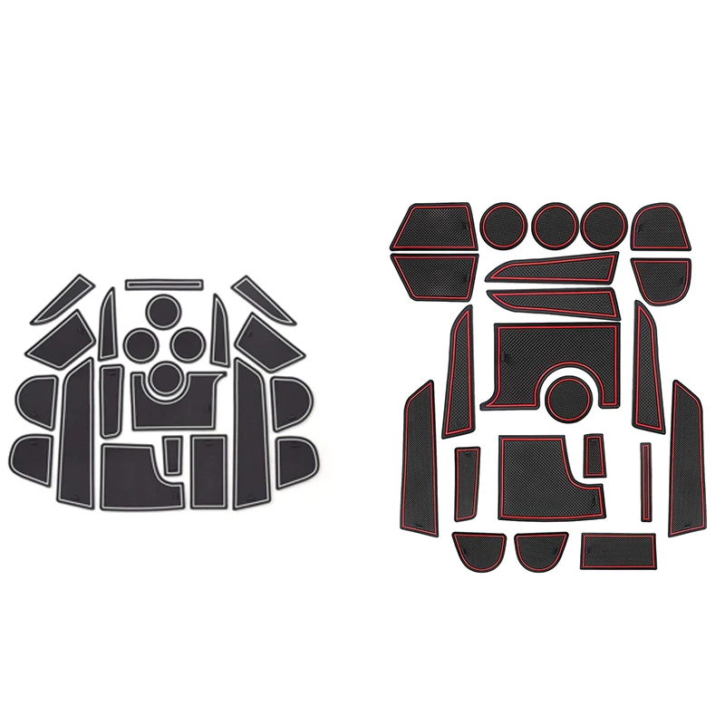 

22PCS for Dodge Charger 2015-2021 Accessories Door Pocket Pad, Cup Holder Insert,Center Console Shifter Liner Mat