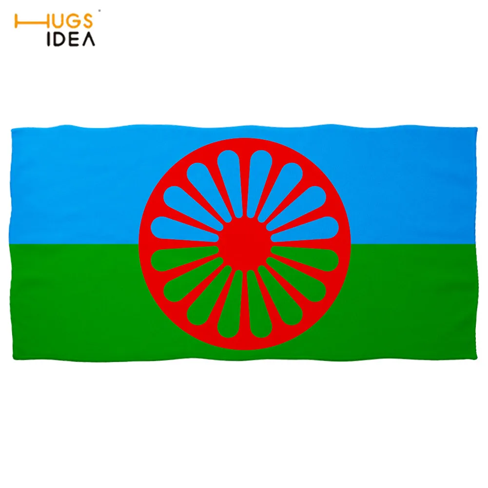 HUGSIDEA пляжное полотенце из микрофибры Romany Roma банное с принтом флага для