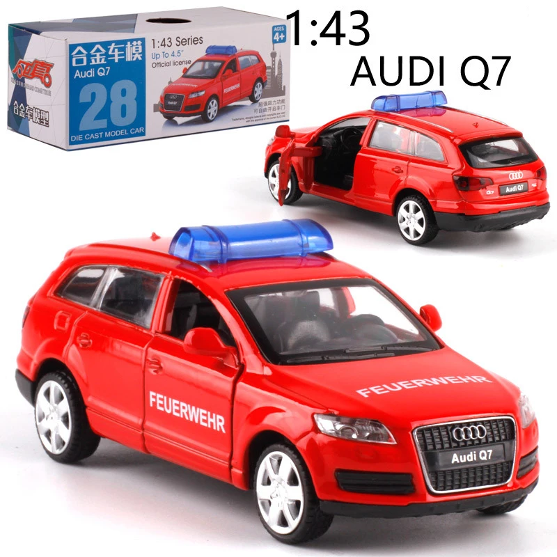 1:43 Масштаб BMWX6 AudiQ7 полицейская модель автомобиля из сплава отлитый под давлением