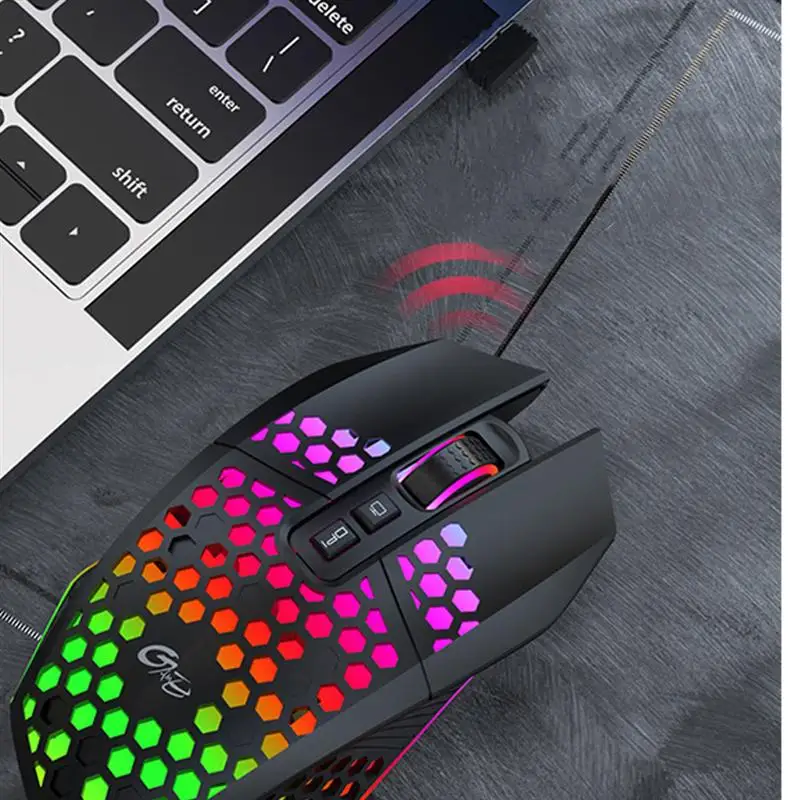 

1pc Home Wireless Mouse Game Mouse Adjustable DPI Computer Mouse RGB Mouse