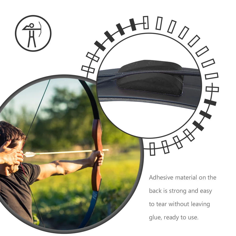 

2PCS Bow Tip Stabilizer Recurve Bow Rubber Self-adhesive Bow Vibration Damper