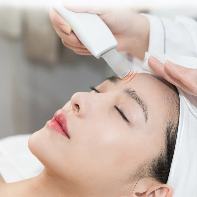 Ультразвуковой очиститель кожи лица анион скребок для очистки пор пилинг Лопата