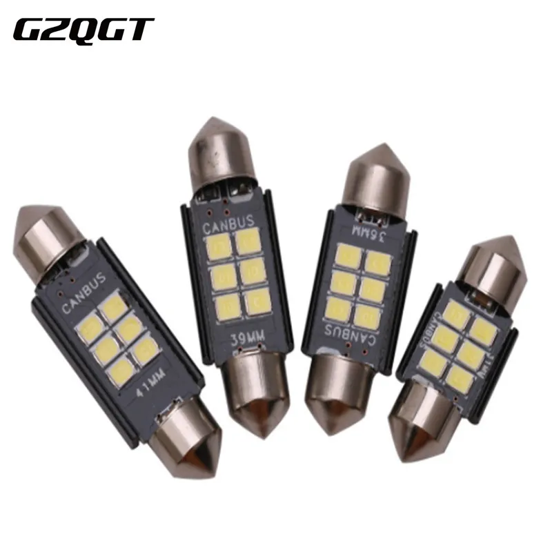 2 шт. 3030 6SMD интерьер автомобиля светильник s гирлянда 31 мм 36 39 42 Canbus Error Free
