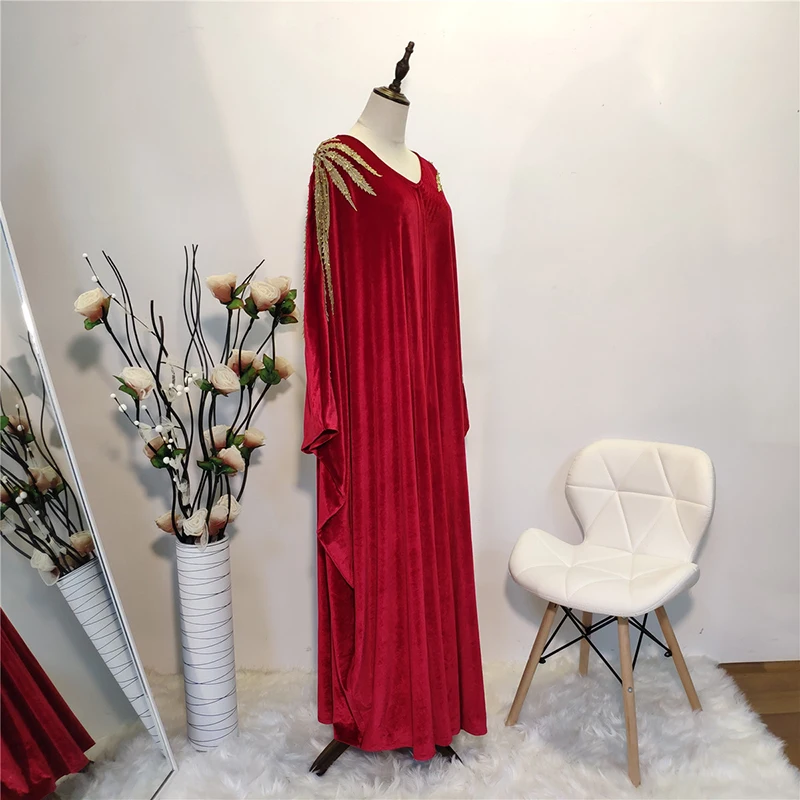 Velvet Abaya Kimono Terciopelo Mujer Hijab Muslim Dress Women Turkish Dresses Islam Clothing Saudi Caftan Dubai Kaftan Djellaba